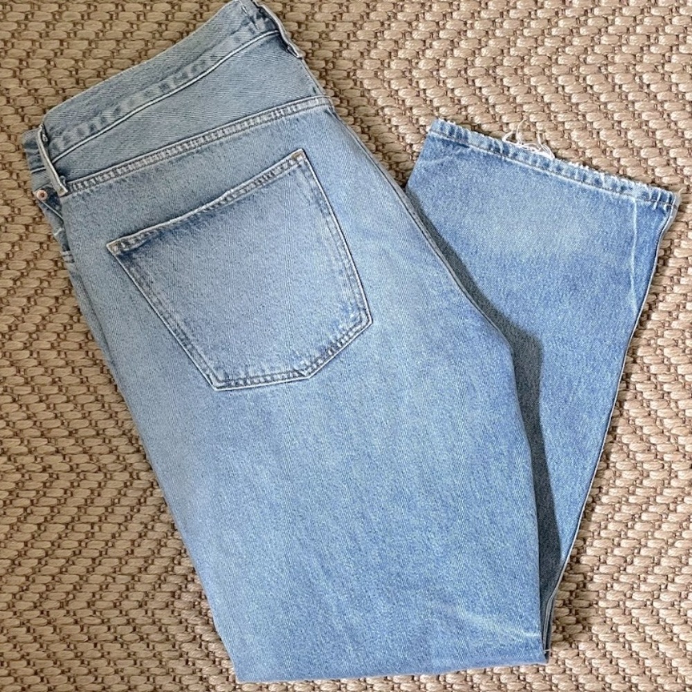 AGOLDE 90’s mid-rise light blue wash loose fit distressed - Picture 3 of 4